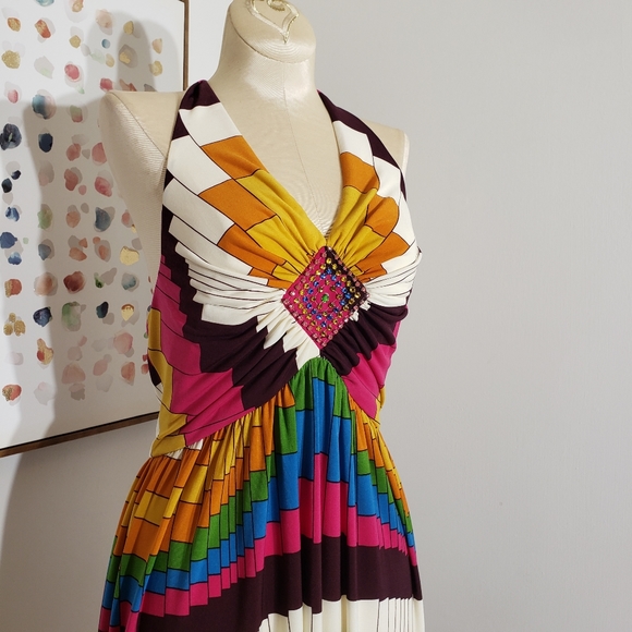 Muse/Boston Proper geometric maxi dress size XS - Picture 7 of 7